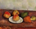 Stillleben Teller und Obst 2 Paul Cezanne